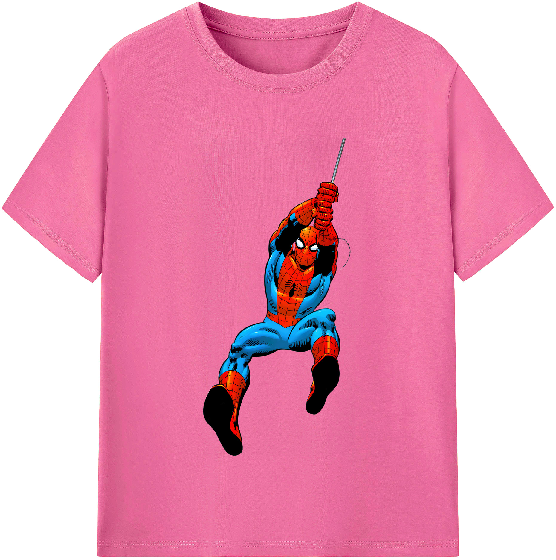 （画像用） Spider Man スパイダーマン レディースカジュアルプリントTシャツ（綿100％）